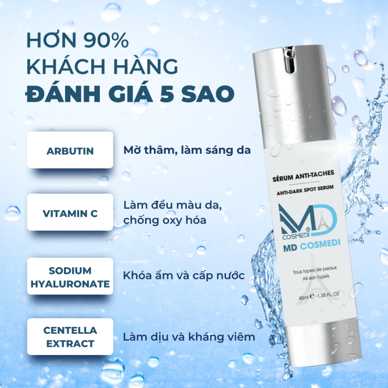 95% Khách hàng đánh giá tốt về Serum Anti-Taches