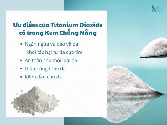 Ưu điểm của Titanium dioxide có trong kem chống nắng
