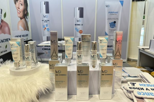 Bộ sản phẩm chăm sóc da chuẩn Y khoa MD Cosmedi trưng bày tại Hội nghị Hội nghị khoa học thẩm mỹ quốc tế Demire Vietnam 2024 kết hợp triển lãm K-Med Expo Việt Nam