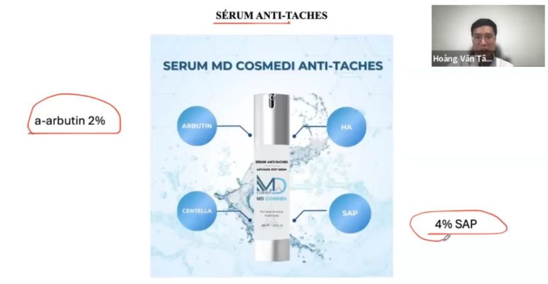Bác sĩ Tâm chia sẻ thành phần và tác dụng của Sérum Anti-Taches
