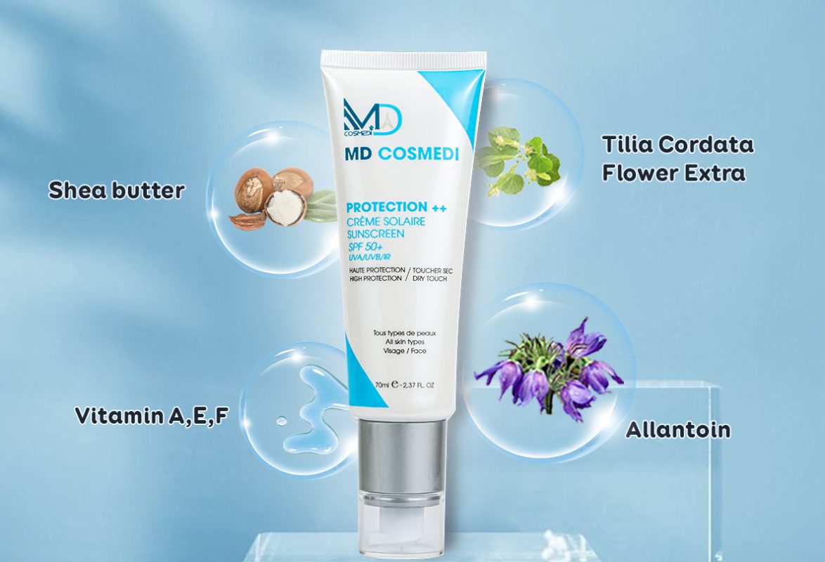 Kem chống nắng MD Cosmedi chứa các thành phần chống nắng phổ rộng kết hợp với các hoạt chất dưỡng da giúp làn da luôn rạng rỡ và khỏe mạnh và dự phòng tái nám