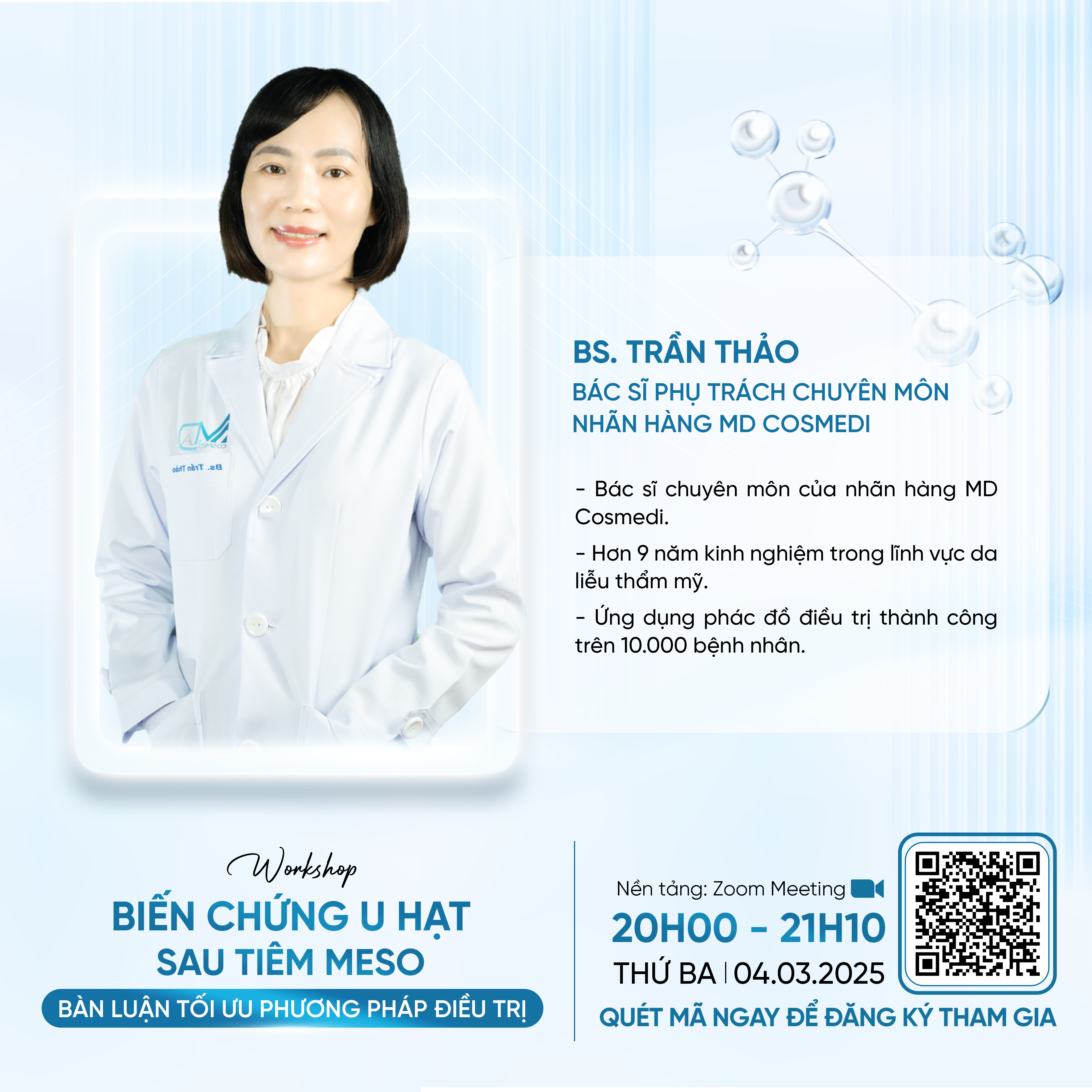 Bác sĩ da liễu Trần Thảo – Bác sĩ chuyên môn nhãn hàng