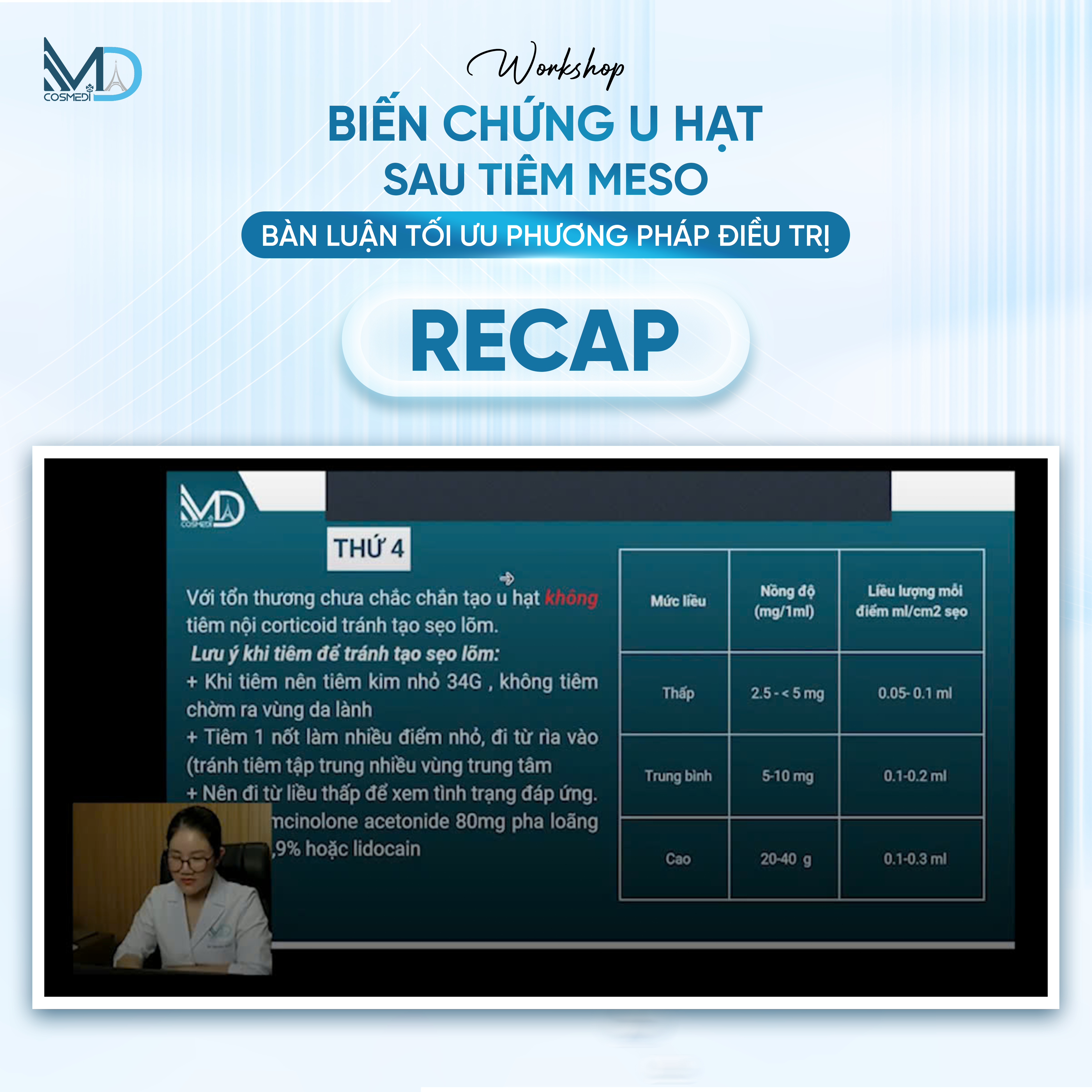 Bác sĩ Oanh chia sẻ về phương pháp tiêm giúp hạn chế biến chứng U hạt