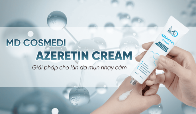 Kem trị mụn 3 KHÔNG MD Cosmedi Azeretin Cream cho làn da mụn nhạy cảm