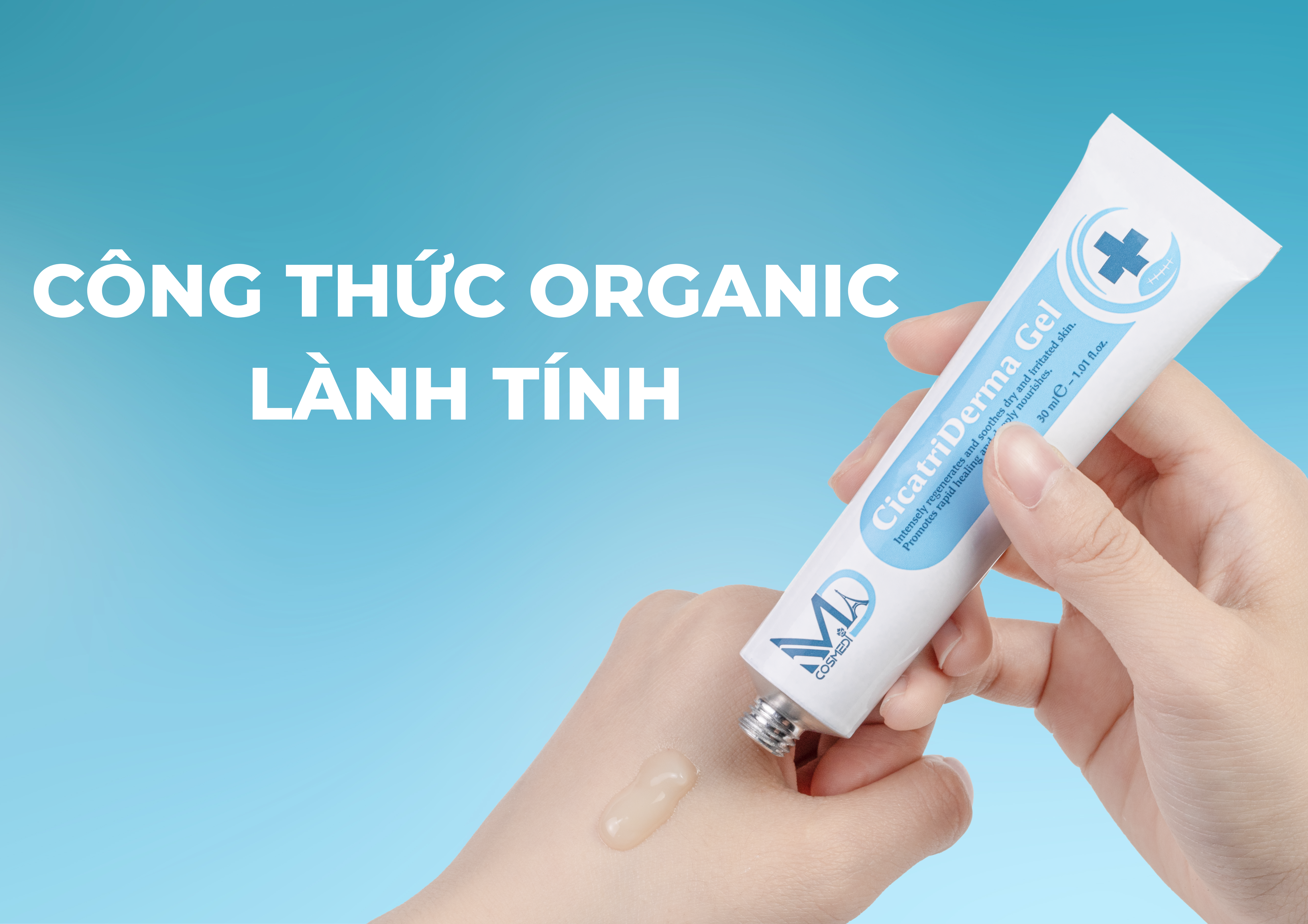 Cicatriderma Gel với công thức organic lành tính