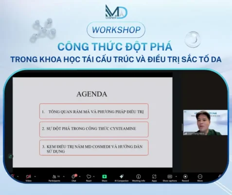 Workshop MD Cosmedi chia se cong thuc dieu tri sac to va chien luoc AI marketing cho spa